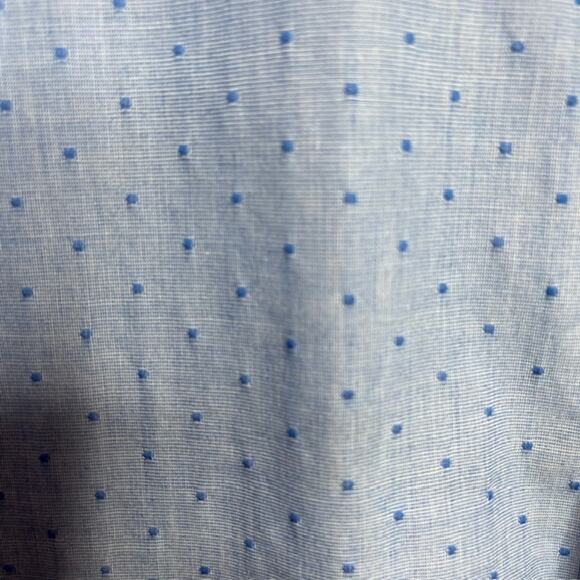 Banana Republic Men's Non-Iron Slim Fit Rivera Blue Dot Long Sleeve Shirt - Picture 5 of 13